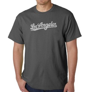 LA Pop Art Men's Word Art T-shirt - LOS ANGELES NEIGHBORHOODS - 1 of 4