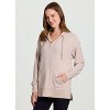 RBX Active Women's Ultra Lightweight French Terry V-Neck Hoodie Tunic Sweatshirt with Pocket - 3 of 4