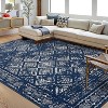 Rug Non Slip, Washable Vintage Rug, Stain Resistant Carpet Floral Distressed Low Pile Floor Cover for Living Room Dining Room Bedroom - 2 of 4