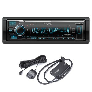Kenwood KMM-X705 Bluetooth single DIN Media Receiver (No CD) with a Sirius XM SXV300v1 Connect Vehicle Tuner Kit for Satellite Radio - 1 of 4