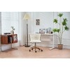 CAVINAS Modern Upholstered Home Office Desk Chair, Velvet Adjustable Office Chair with Handwoven Backrest and Adjustable Swivel Wheels - 3 of 4