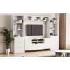 4-Piece Multifunctional TV Stand and Storage Unit with Fluted Line Design, 13 Shelves and 8 Drawers for Living Room - 4 of 4