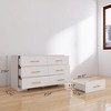 CAVINAS 6 Drawer Double Dresser for Bedroom,Antique Drawers with Golden Pulls for Kids Room,Living Room,Entry and Hallway,White/Black - 4 of 4