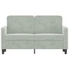 vidaXL Sofa Chair Upholstered Single Sofa Armchair for Living Room Velvet - Light Gray 47.2" - 2 of 4