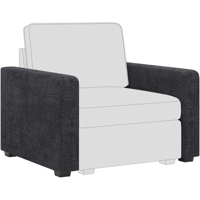 Belffin Chenille Armrest Module - Convertible Sofa Attachment with Skin-Friendly Fabric & Space-Saving Design