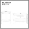 Okak 2 tier Round Nesting Coffee Table Set of 2, Modern End Side Tables for Living Room/Office, Space-Saving Balcony Yard - 4 of 4
