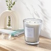 Colored Vase Glass with Dustcover Rainwater Lily Candle Gray - Threshold™ - image 2 of 4