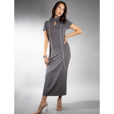 grey bodycon dress maxi Jess by Meiko Women's Sculpting Keyhole X-Large Dary Fabric is very stretchy black Latin dress with hand beading Beach Riot: Aqua Haze Size:Large (10.5-11.5)