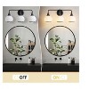 KAISITE 2 - Light Black and Gold Dimmable Bathroom Vanity Light with Globe Glass Shade - 4 of 4