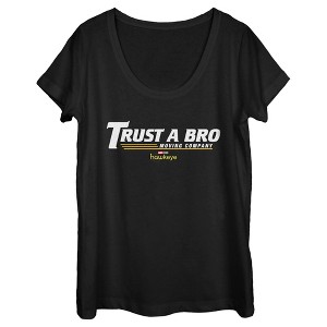 Women's Marvel Hawkeye Trust Moving Company Scoop Neck - 1 of 4