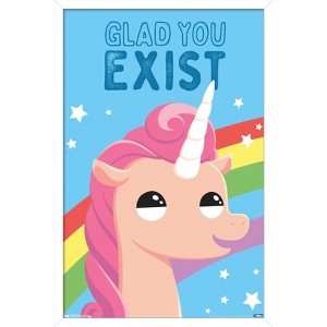 Trends International Glad You Exist Framed Wall Poster Prints - 1 of 4