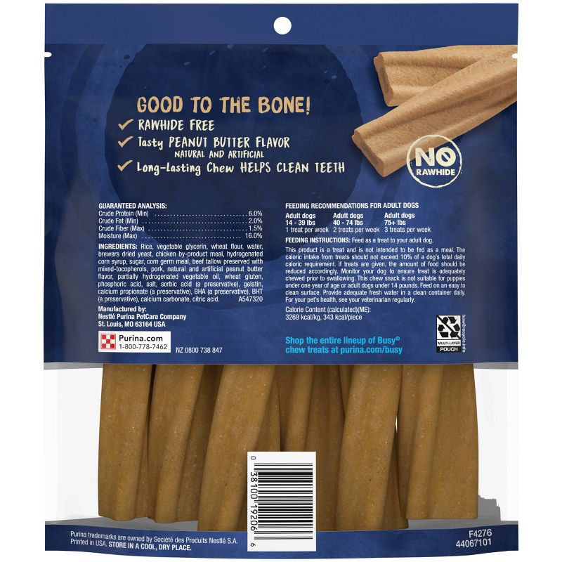 Purina Busy Bone Peanut Butter Flavor Small Medium Long Lasting Chewy Dog Treats, 4 of 9