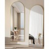 58 Inch Arched Full Length Mirror Gold Floor Mirror with Stand Freestanding Wall Mounted Bedroom Dressing Room Mirror - 2 of 4
