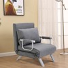 NicBex Convertible Sleeper Chair,Modern Folding Sofa Bed with Steel  Frame,Modern Couches with Pillows  for Living Room,Light Gray/Dark Gray - 4 of 4