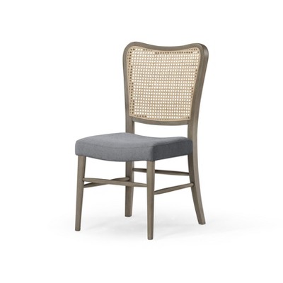 Maven Lane Vera Classical Fabric Wooden Dining Chair, Set of 2