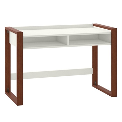 Voss 48 W X 24 D Writing Desk With Shelves Cotton White And Serene