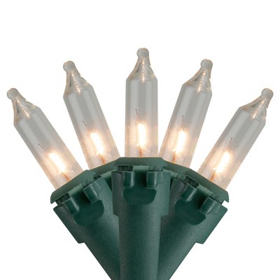 Northlight 10-Count Clear Mini Christmas Light Set, 5.5 ft Green Wire