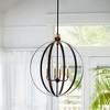 Lark Cirque 4 - Light Chandelier in  Black/Lacquered Brass - 4 of 4