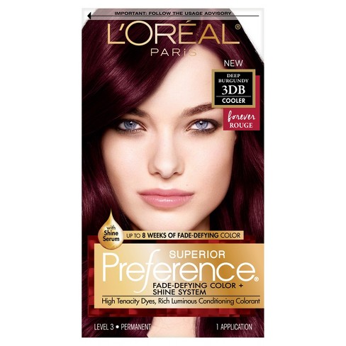 L Oreal Paris Superior Preference Fade Defying Color Shine System 3db Deep Burgundy