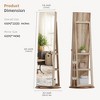 Vlsrka 360° Swivel Jewelry Cabinet with Lights, Lockable Full Length Mirror Organizer, Large Standing Storage - 2 of 4