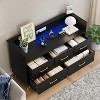 47" Modern Dresser with Built-In Lights & Charging Station - 5 Smooth-Gliding Drawer Wood Chest for Bedroom, Living Room, Entryway - 3 of 4