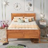 Full Size Wood Platform Bed with Headboard and Wooden Slat Support - 2 of 4