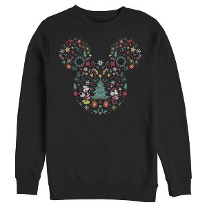 Men's Mickey & Friends Christmas Silhouette Sweatshirt - 1 of 4