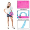 Disney Lilo & Stitch Character Applique Stitch Pink 6.3” Mini Faux Fur Tote - 4 of 4