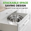 NutriChef 10-Piece Stainless Steel Kitchen Mixing Bowls with Lids - Stackable, Durable Design - 4 of 4
