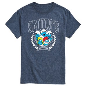 Men's - Smurfs - Collegiate Characters EST 1958 Short Sleeve Graphic T-Shirt - 1 of 4