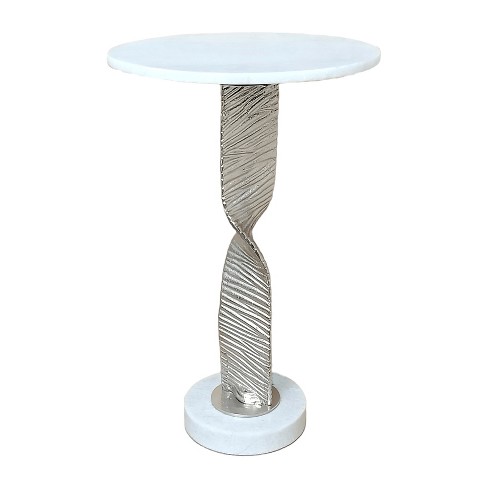 Sagebrook Home Accent Table White/Silver - image 1 of 1