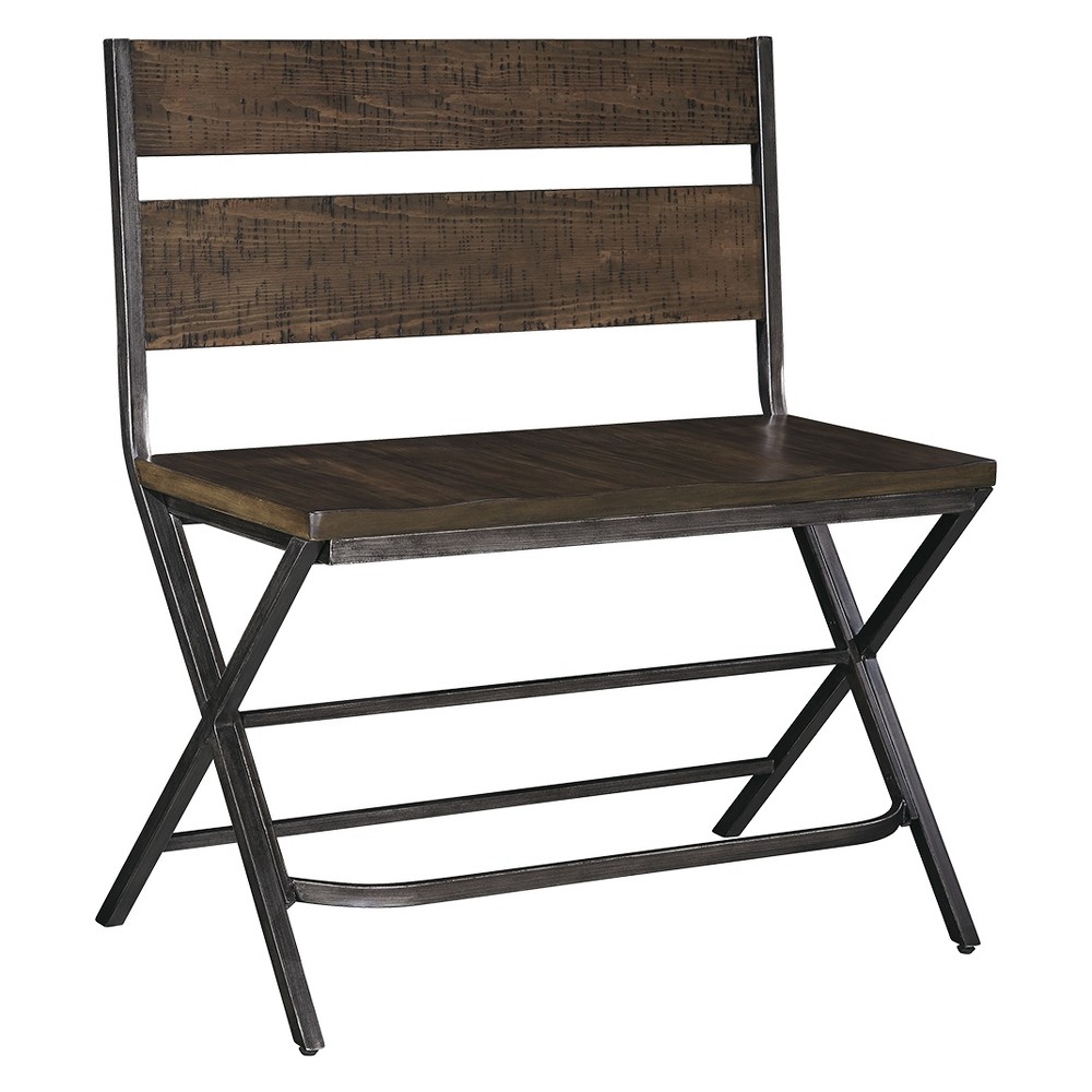 Kavara Double Barstool Medium Brown - Signature Design by Ashley
