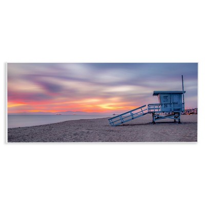 Stupell Industries Beach Hut Sunset Horizon, 17" x 7"