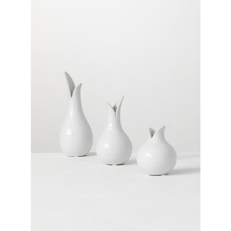 Sullivans Set of 3 Small Bulb Vases 8"H, 6"H, & 4.25"H, 1 of 6