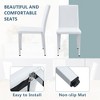 FURNIinspire Dining Chairs Set of 4 PU dining chairs for Dining room, Silver Metal Legs versatile dining chairs, White, 16"*19"*35" - 4 of 4
