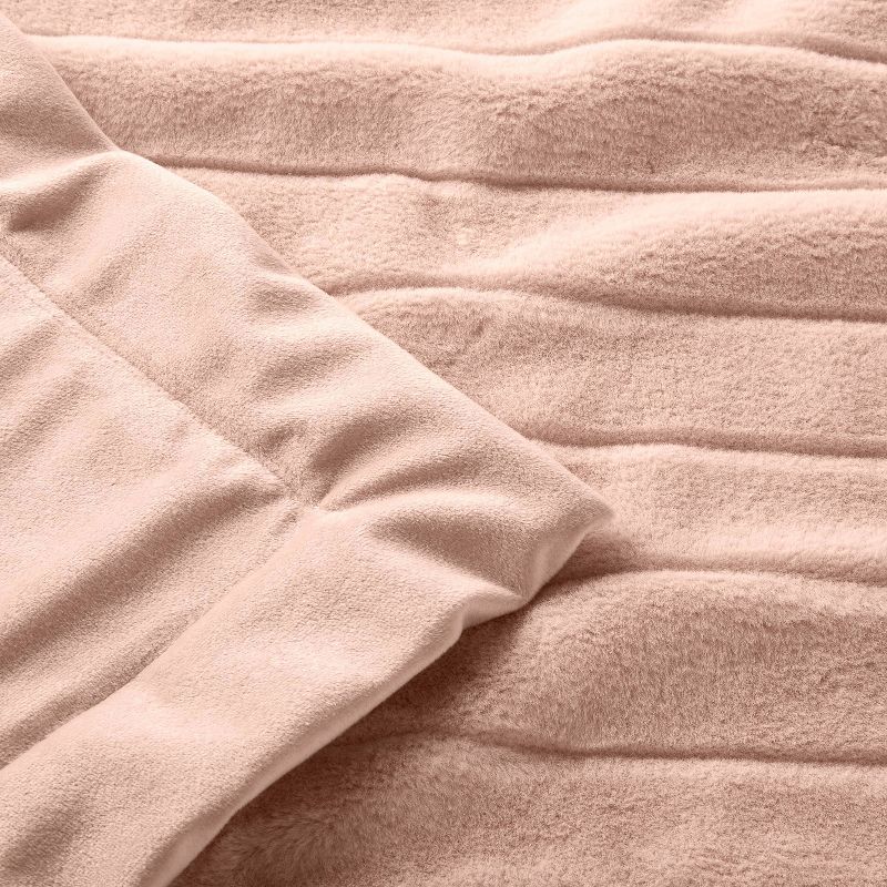 Faux Fur with Channel Craving Baby Blanket - Cloud Island&#8482; - Pink, 4 of 6