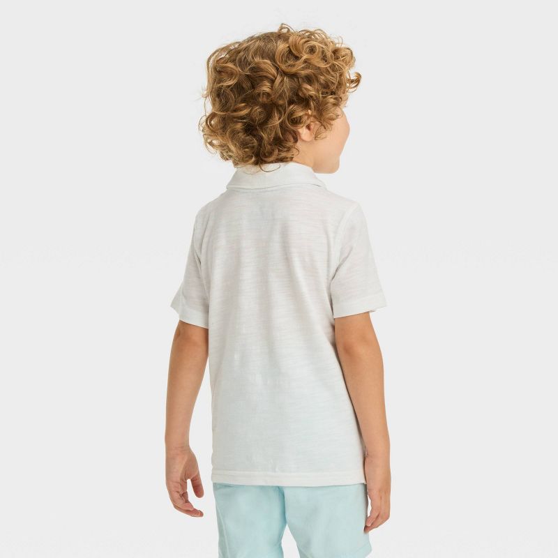 Toddler Boys' Short Sleeve Jersey Knit Polo Shirt - Cat & Jack™, 3 of 7