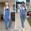 EXLURA Womens High Roller Denim Bib Jumpsuits Casual Loose Overalls Baggy Jeans Romper with Pockets Outfits - 4 of 4