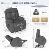 Velvet Power Lift Recliner Chair for Seniors, Adjustable Electric Reclining Lift Chair with Remote Control, Heavy Duty Small Space Recliner-Koiai - 4 of 4