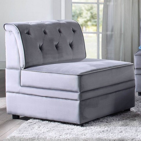 Silver velvet accent online chair