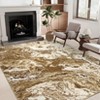 Abstract Marble Accent Rug, Soft Luxury Carpet for High Traffic Areas, Washable Rugs - 2 of 4