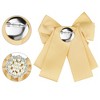 Elerevyo Women's Ribbon Brooch Necktie Pin Bow Tie with Pearl - 3 of 4