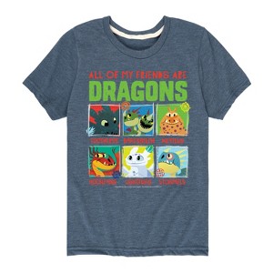 Boys' - How to Train Your Dragon - All My Friends Are Dragons Short Sleeve Graphic T-Shirt - 1 of 4