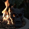 SEVOBAL Party Decorations and Accessories Flame Resistant Skull Fireplace Log Durable Heat Safe Material for Halloween, Black, 6.1"*8.7"*7.3" - 4 of 4