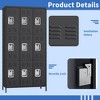 Metal Lockers for Employee, Storage Locker Cabinet with 3 Door Combination, Steel Locker Cabinet for Home, Office, School, Gym, Assembly Required - 4 of 4