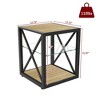 Furnlinspire Nightstand Set of 2 Modern End Table Nightstand, Sofa Table for Small Spaces, Living Room, Bedroom, Black, 17.72"*17.72"*21.0" - 3 of 4