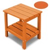 Hyleory Double-Tier Patio Adirondack Side Table, Outdoor HDPE Square End Table - 2 of 4