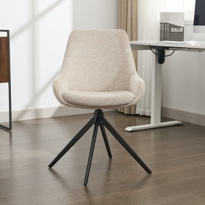 DYHOME 360 Swivel Office Chair, Modern Linen Upholstered Task Chair - 1 of 4