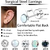 Surgical Steel Flat Back Stud Earrings: 20G Hypoallergenic Opal & CZ Designs for Sensitive Ears - 4 of 4