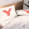 Deny Designs King April Lane Art Block Red Monogram Y Microfiber Printed Pillow Sham - 2 of 3